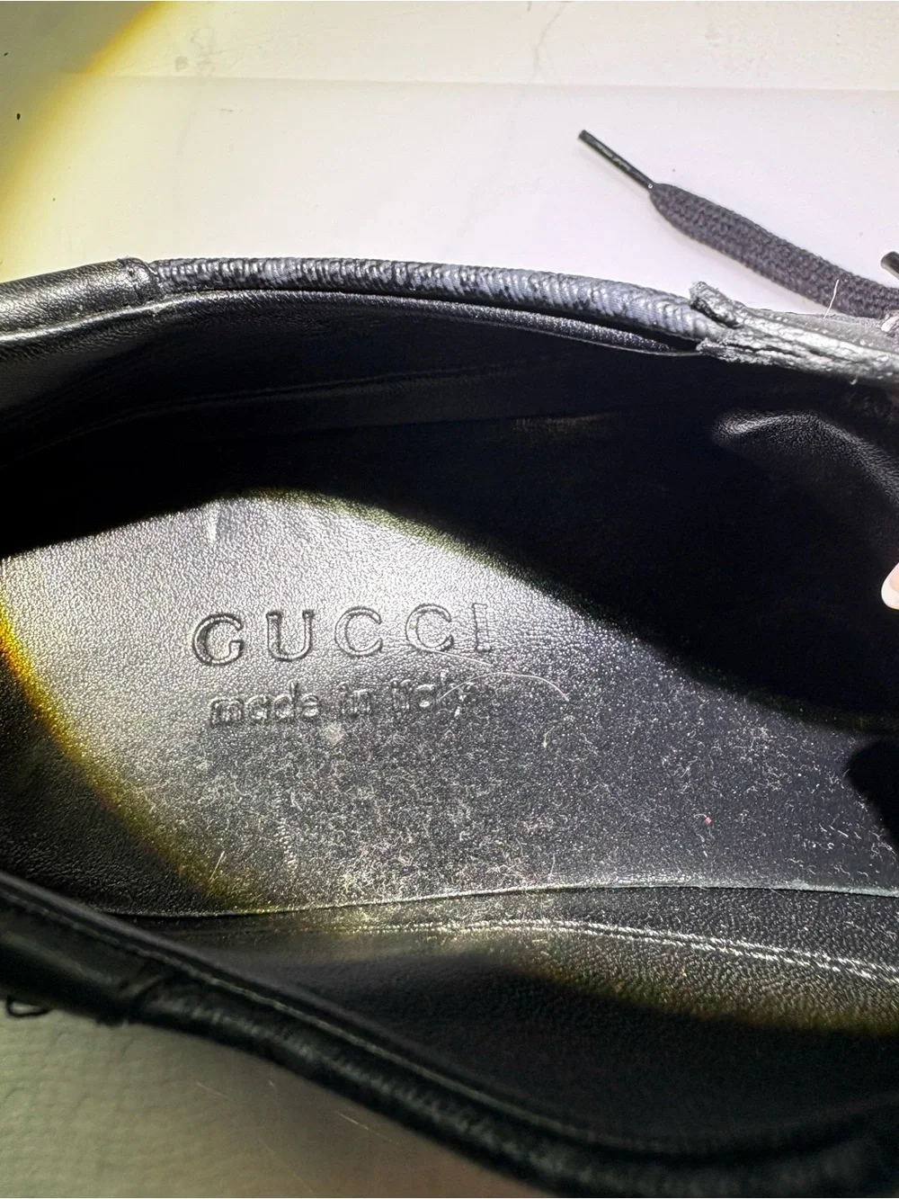 Gucci Black GG Monogram Low-Top Sneakers